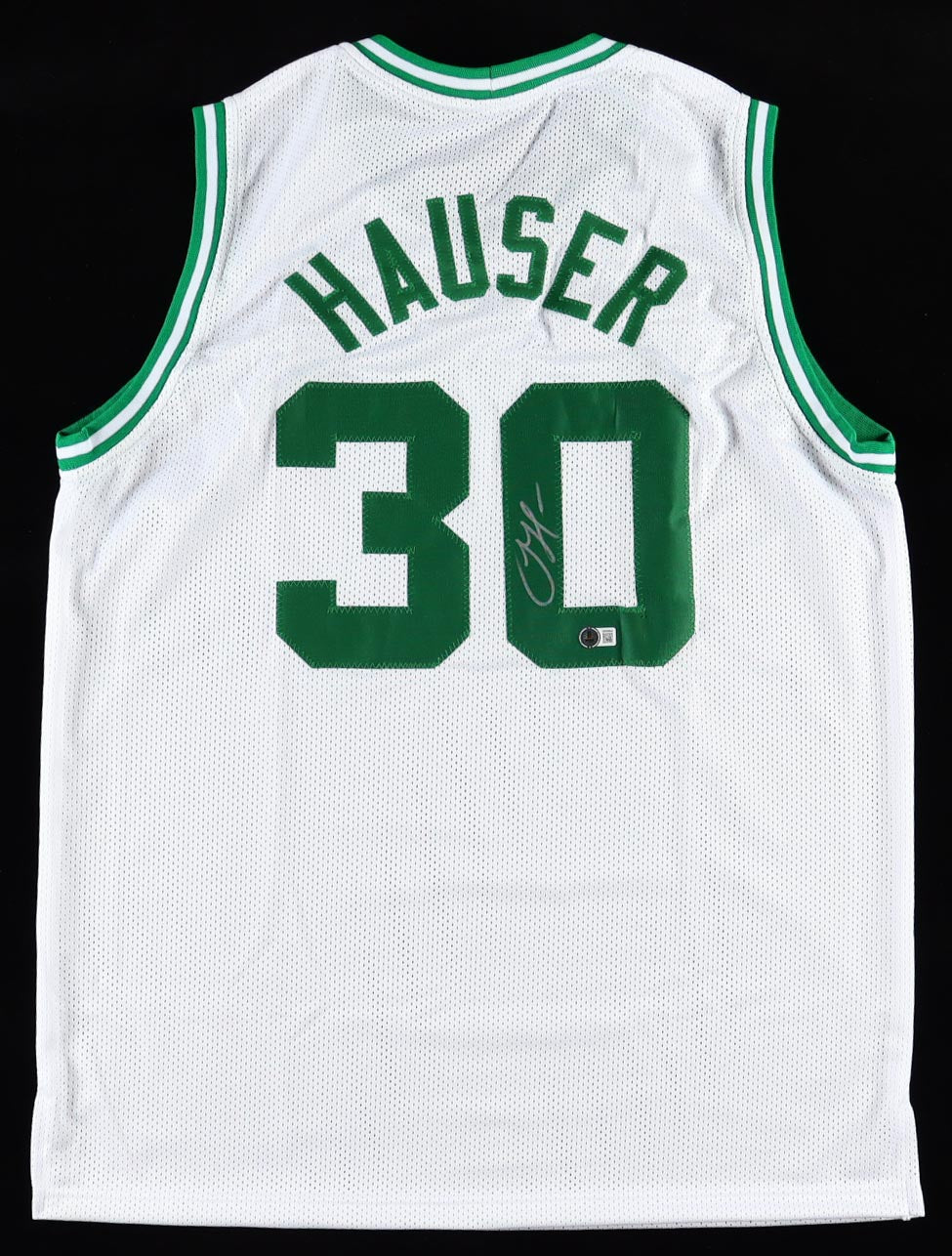 Sam Hauser Signed Away Boston Celtics Jersey (Beckett Witnessed)