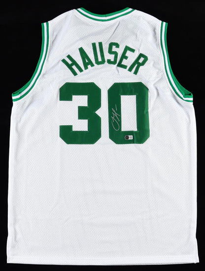 Sam Hauser Signed Away Boston Celtics Jersey (Beckett Witnessed)