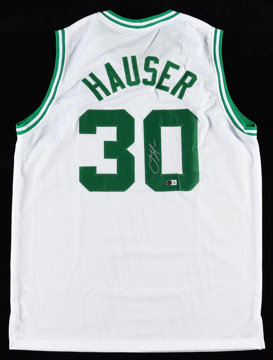 Sam Hauser Signed Away Boston Celtics Jersey (Beckett Witnessed)