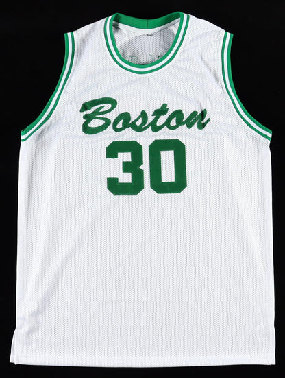 Sam Hauser Signed Away Boston Celtics Jersey (Beckett Witnessed)