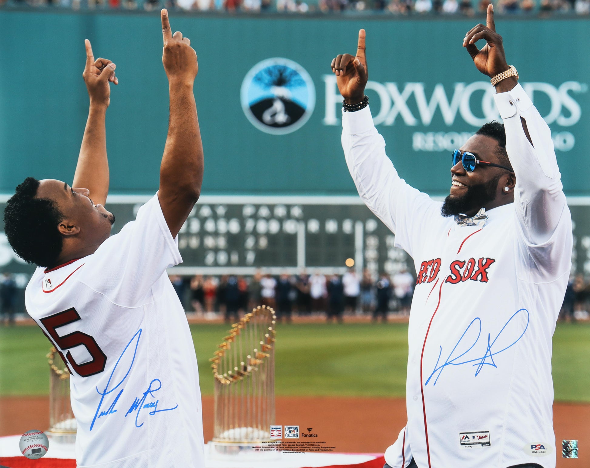 David Ortiz & Pedro Martinez signed Boston Red Sox Photo — PSA authenticated