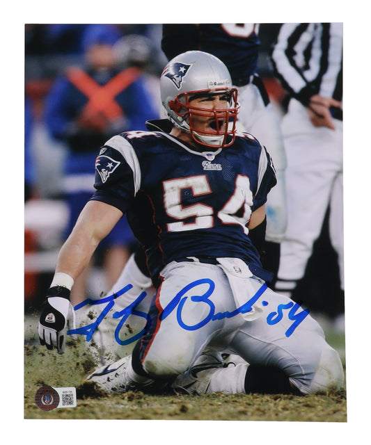 Tedy Bruschi Signed New England Patriots 8x10 Photo (Beckett WItnessed)